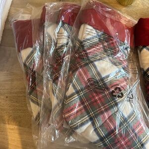 Pottery Barn Stewart White Plaid Stockings